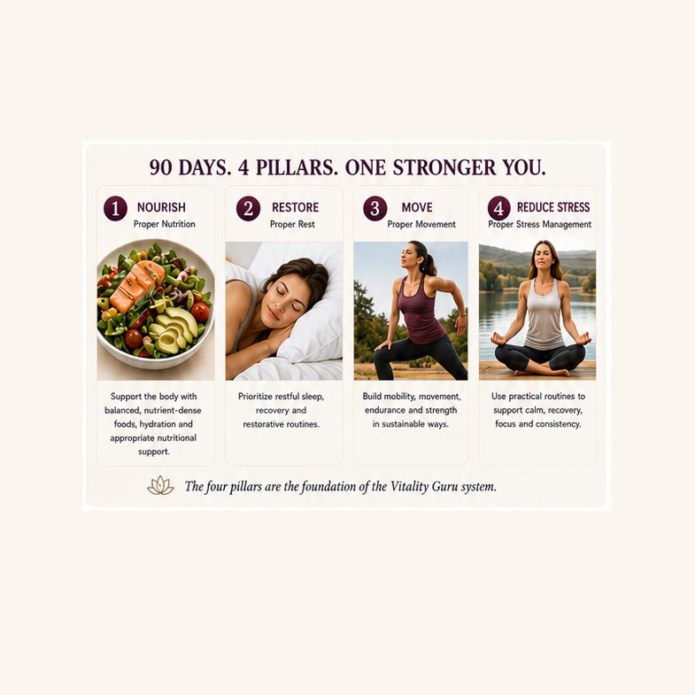 the vitality blueprint foundational pillars square